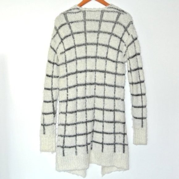 BP Long Open Front Cardigan Checked S - Picture 7 of 9